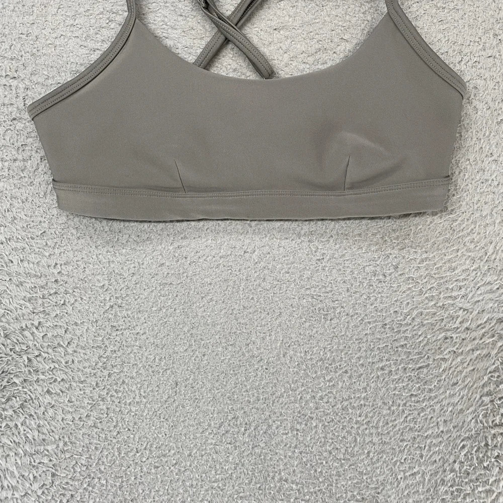 Alo Yoga Airlift Intrigue Bra Womens Small Green Crossback Yoga Gym Activewear
